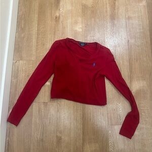 Polo Red Long Sleeve Top